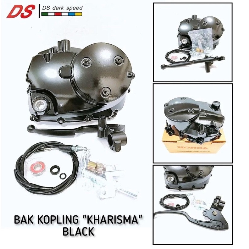 Bak Kopling - Blok Kopling - Kharisma Black - Supra x 125 Fit Lama - Grand Legend - 1Set Paket Motor Honda Karisma Rovo Astrea Lagenda Stut Master Kopling Tali Gas Block Stut Master Kopling Taligas 1 Set Silver Gray