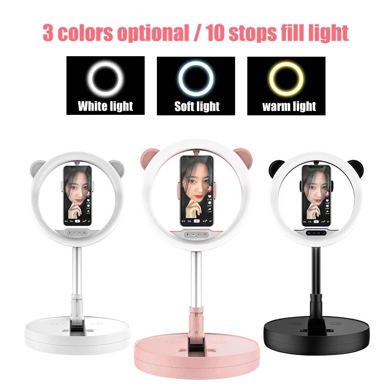 Ring Light LED Colorr Lampu Selfie LED G2 Make Up 12inch Tinggi 1.67m Lightning Studio Daya ringan 12-24W