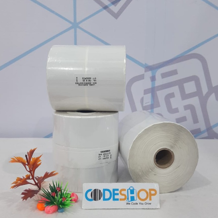 

STIKER LABEL BARCODE SEMICOATED 50X25 @4000 2LINE