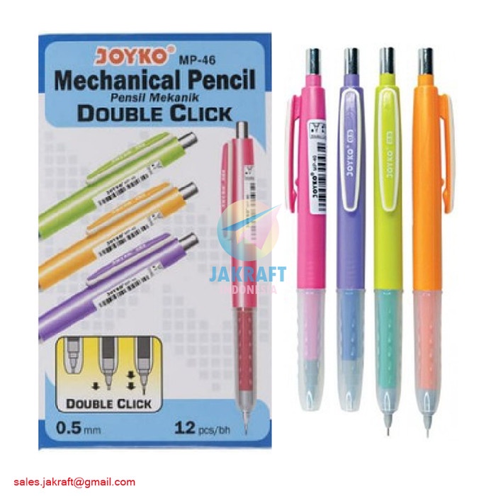 

Menakjubkan Pensil Mekanik Joyko Mp-46 Mechanical Pencil 0.5 Double Click Pak Gilaa!!!
