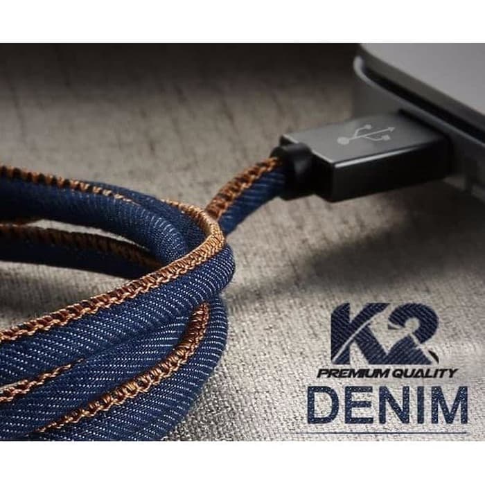 Kabel Data DENIM 2Meter 2 Meter K2 ORI K2 C07 Fast Charging Lightning MICRO TYPE C 1 METER 1METER 1M 1 M K2-C04 DENIM MICRO TYPE C LIGHTNING