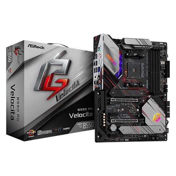 ASRock B550 Phantom Gaming Velocita AM4  Motherboard AMD B550 DDR4 USB3.2 SATA3