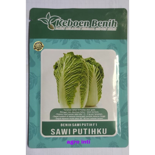 Jual Benih Sawi Putih Hibrida Sawi Putihku F1 Isi 10 Gram Dari Keboen