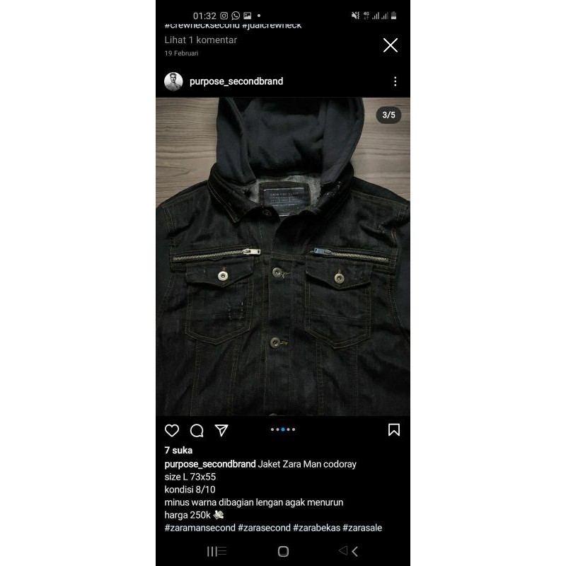 jaket denim zara man
