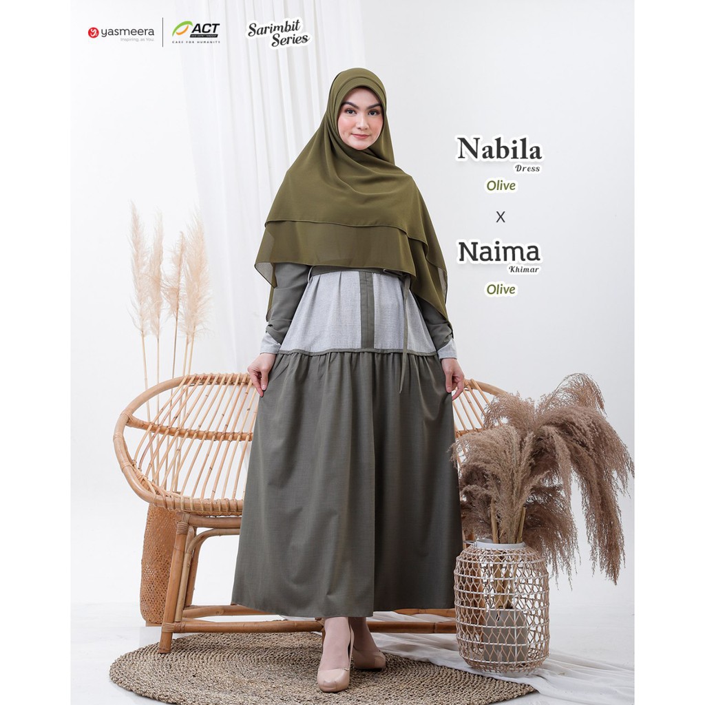 NABILA DRESS BY YASMEERA GAMIS BAHAN KATUN GAMIS MURAH GAMIS DISKON GAMIS MENYUSUI GAMIS BRANDED