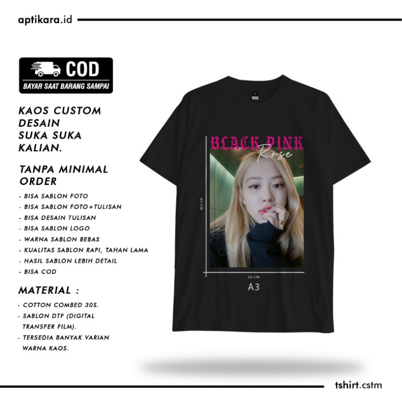 Kaos Sablon Desain Sendiri / Kaos Sablon Custom / Baju Custom Foto / Baju Sablon Foto Sendiri