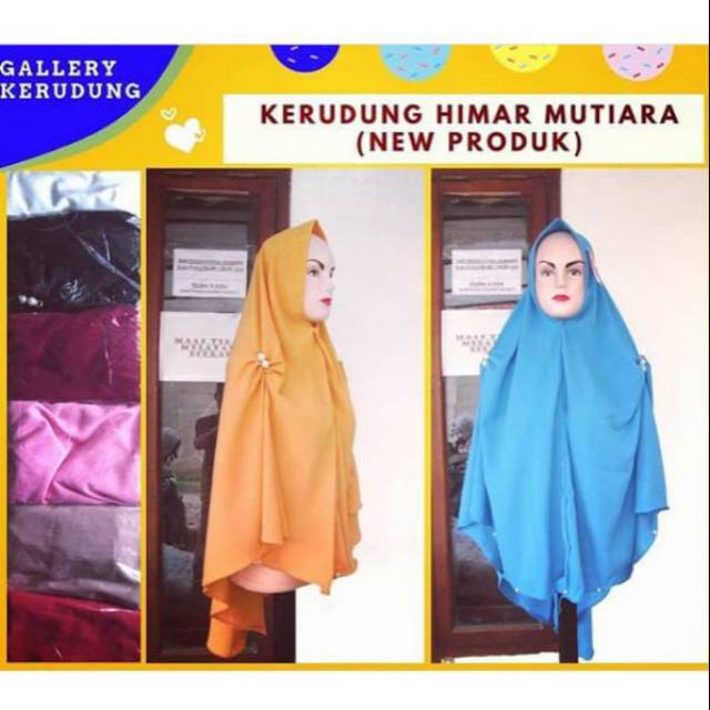 Hijab syar'i khimar mutiara