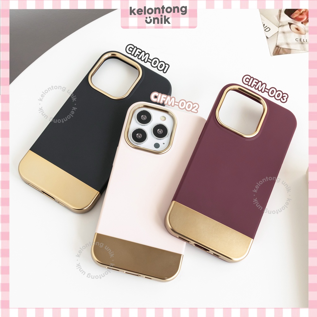 For iPhone - Metalic Matte Color Joint Case