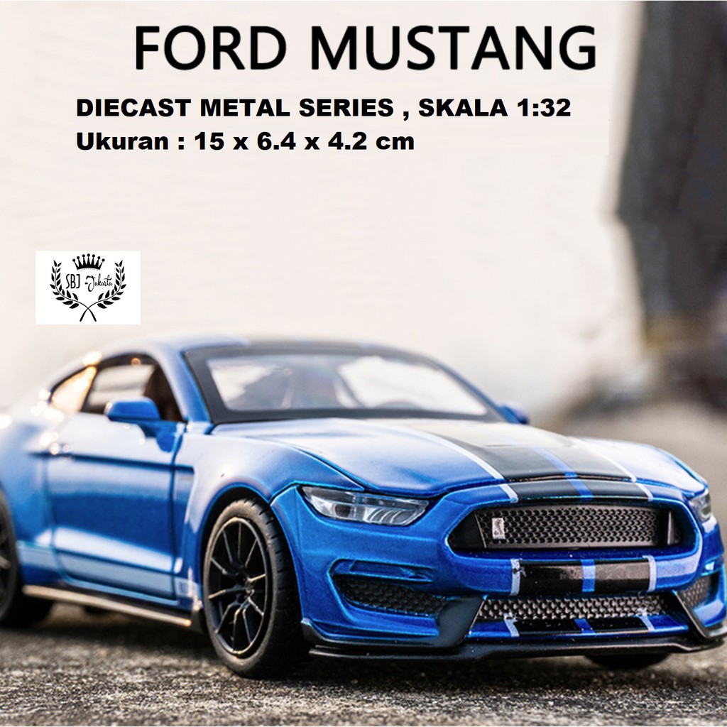 Diecast Miniatur Mobil FORD MUSTANG SHELBY GT350 Metal Collection Series 1:32