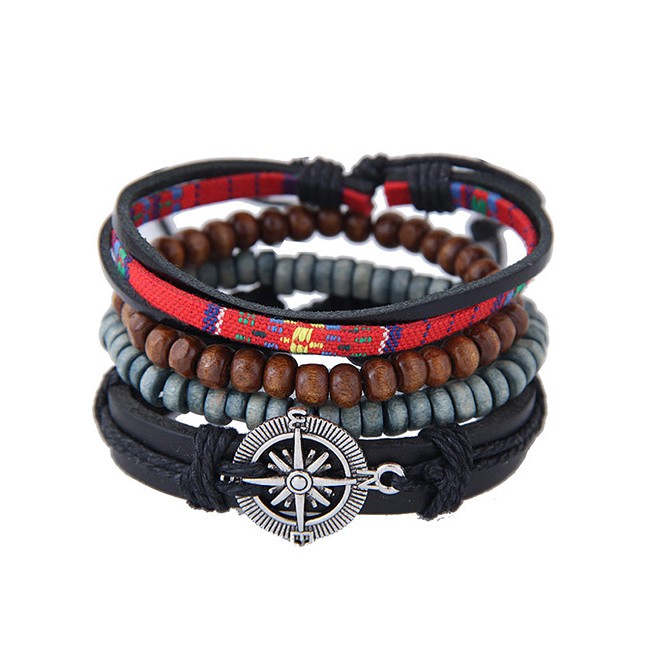 LRC Gelang Tangan Fashion Multi-color Compass Shape Decorated Bracelet