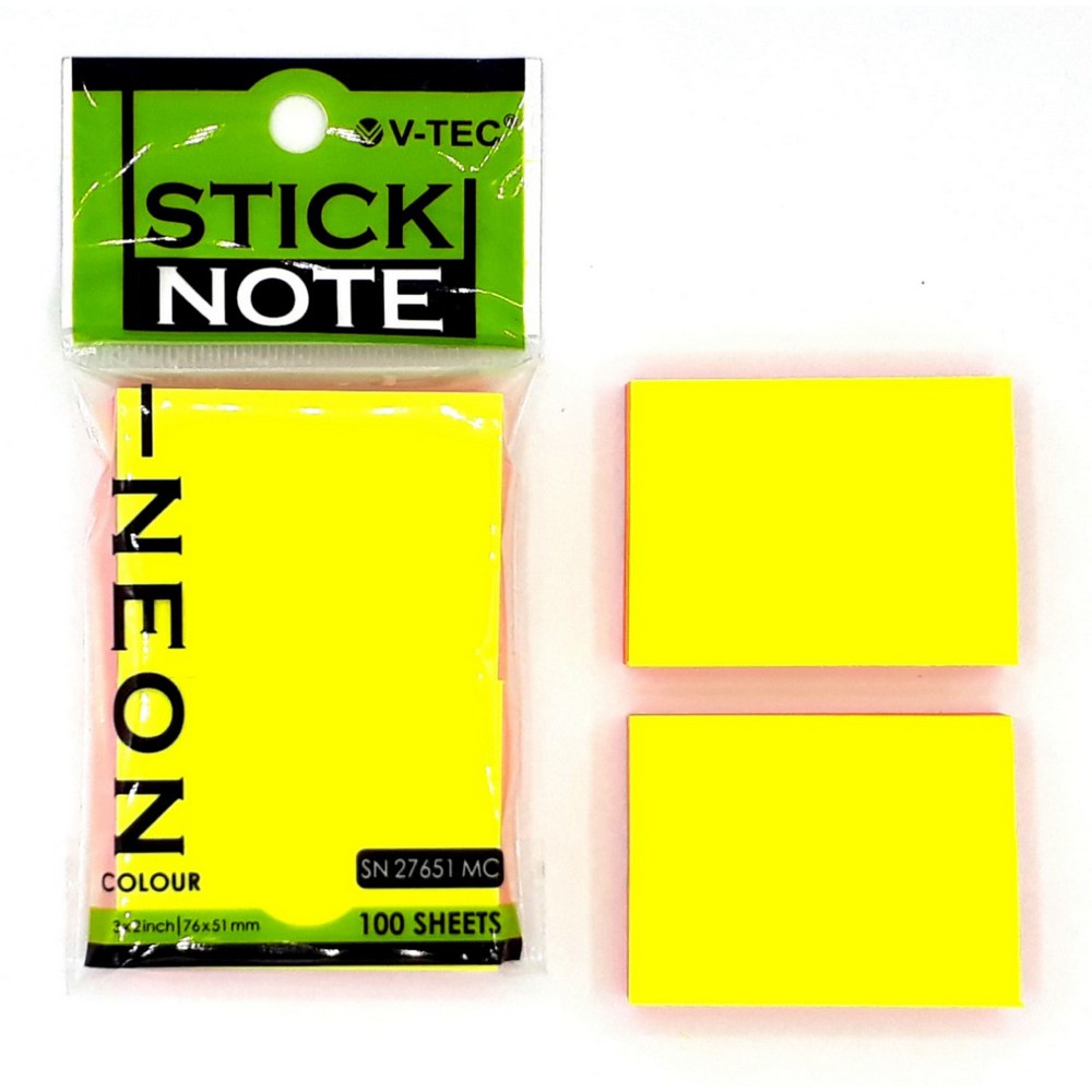 Sticky Note Neon Vtec SN 27651 MC - Stick Note Vtec 3x2inch - Book Marked Neon Colour