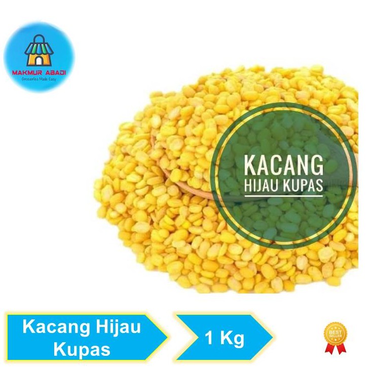 

Kacang Hijau Kupas 1 Kg || Makmur Abadi Official Store