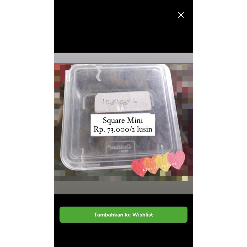 toples golden square mini / toples dessert box