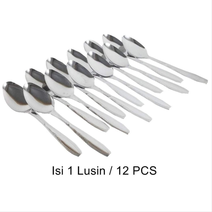 12Pcs Sendok Makan Stainless Steel / Sendok Teh