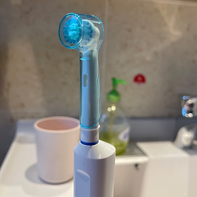 Kepala Sikat Gigi Elektrik Untuk Putaran Kepala Bulat Portable Transparansi Tinggi Toothbrush Head Cover