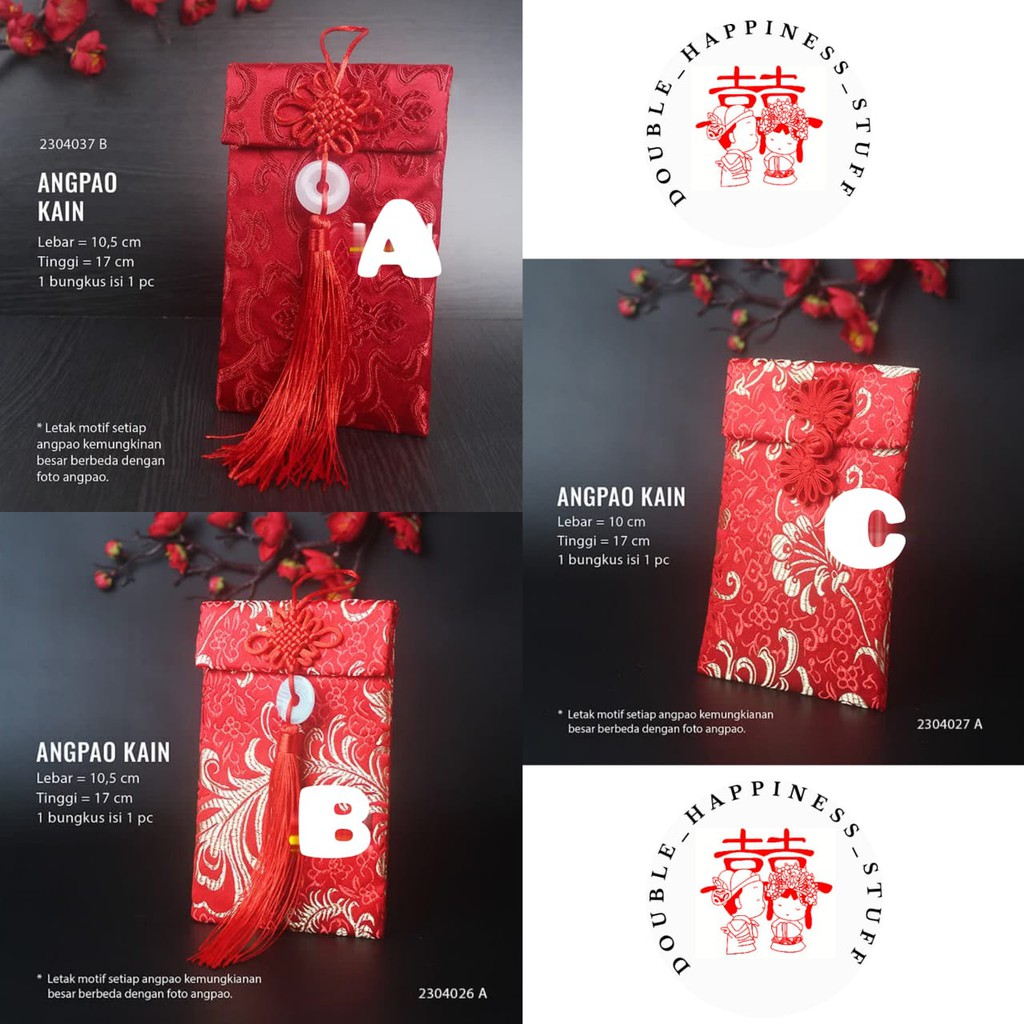 

Angpao Kain isi 2 motif sama/ Angpao Sangjit / Angpao Panjang