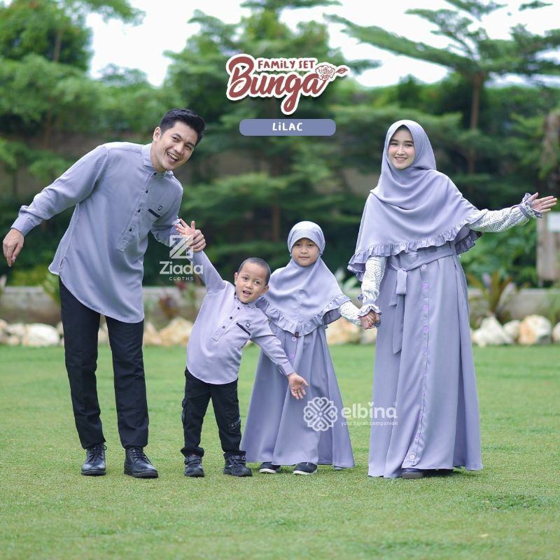 BUNGA SET FAMILY ELBINA HIJAB FREE GIFT