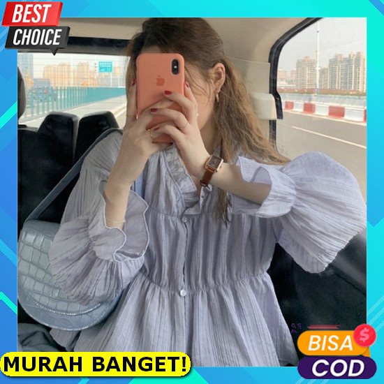 Zaza_Fashion Baju Wanita Korea Terbaru 2022 Import Real Pict / Blouse Wanita Kekinian Emilka Grosir 