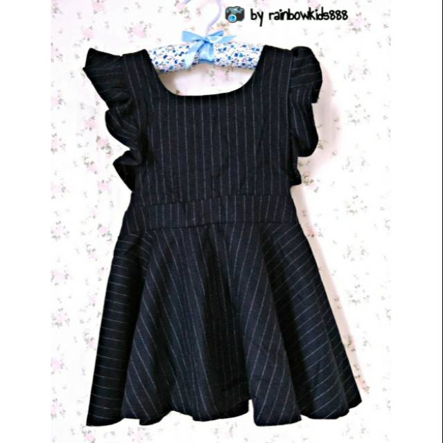 Dress Salur Anak / Dress Garis Anak / Dress Anak Impor / Gaun Pesta Anak