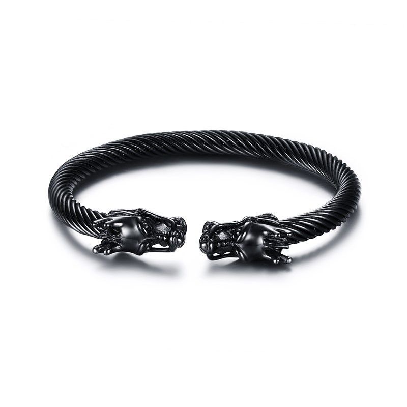 Gelang Tangan Itanium Motif Dragon Gelang Tangan titanium All size Gelang Tangan Pria Titanium