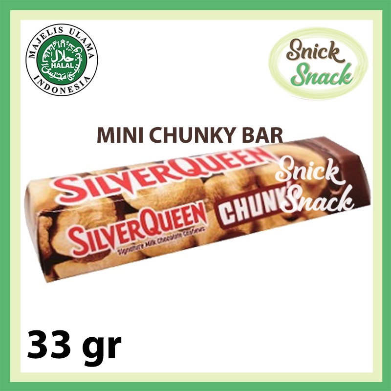 

Silver Queen Mini Chunky Bar 33 gr Cashew Coklat Silverqueen