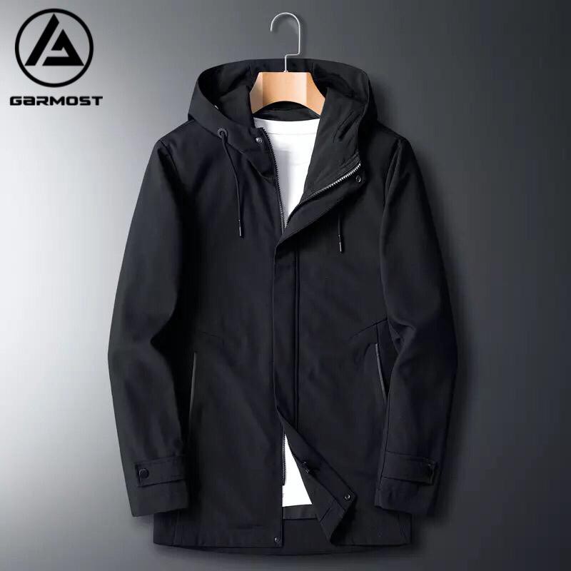 Jaket Hoodie Pria Long Parka Musim Dingin