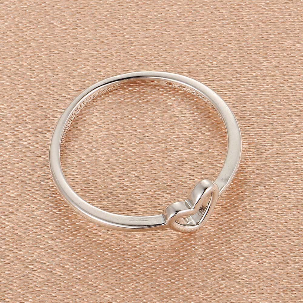 Agustina Cincin Logam 3 Pcs/set Temperamen Vintage Pesta Perhiasan Fashion Aksesoris Berongga Geometris Berlian Imitasi Ekor Rings