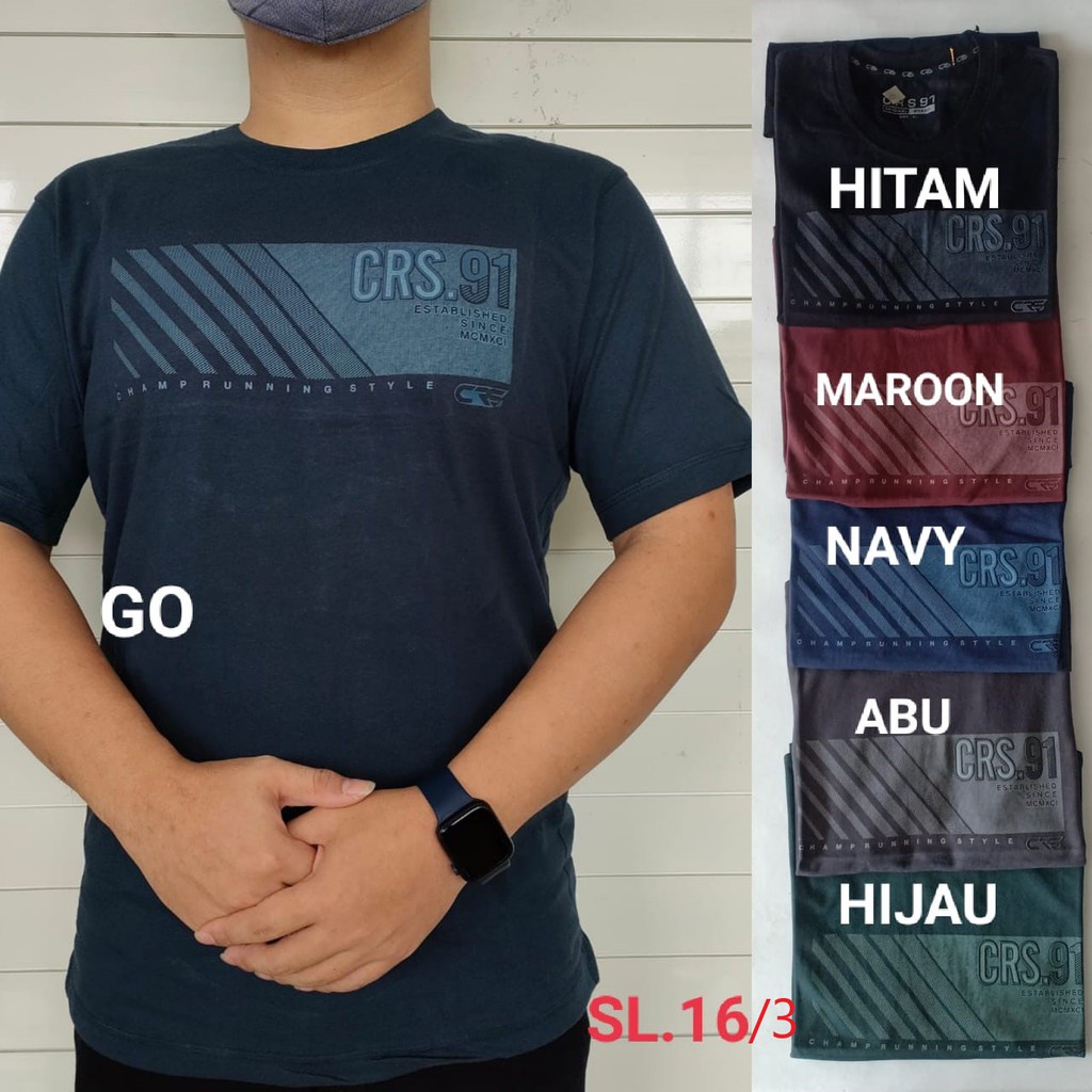 gos CRS 91 Kaos Oblong Regular Pakaian Pria Atasan Casual Santai Original Lengan Pendek Distro Laki