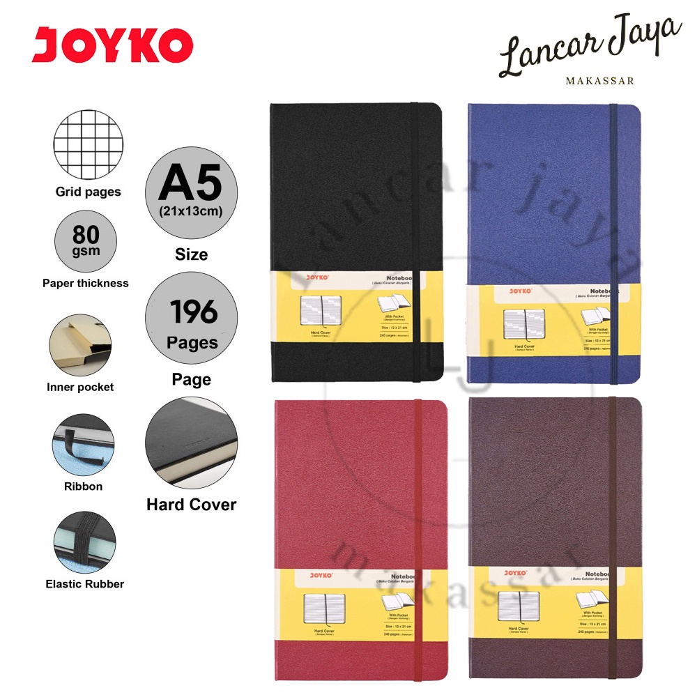 

Notebook Buku Tulis Diary Agenda Joyko Hard Cover NB-702 Grid Kotak
