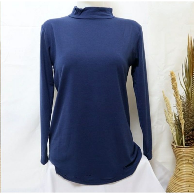 manset badan wanita/cewek size XL model turtle neck/krah tinggi/leher tinggi lengan panjang bahan spandex good quality