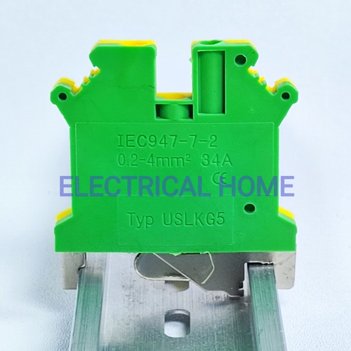 Terminal Block Arde Ground Earth (0.2~4mm) Din Rail USLKG 5