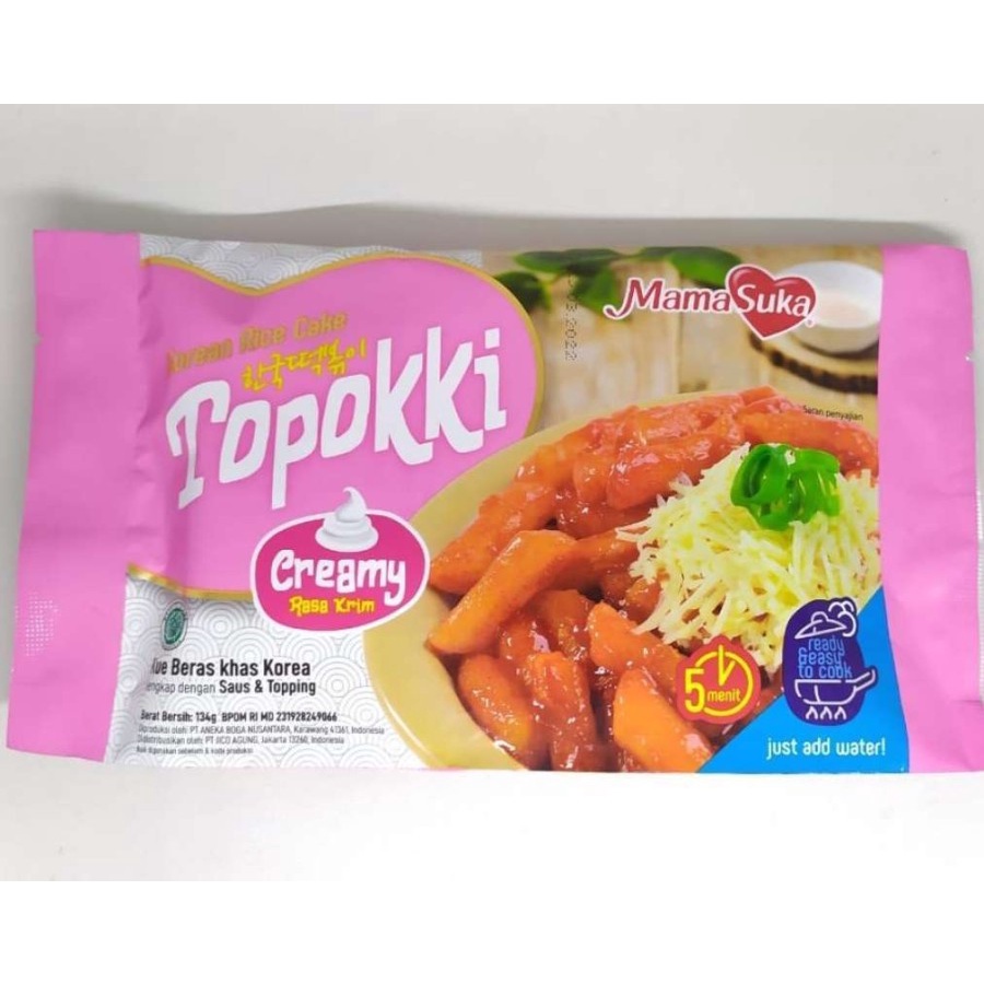 KHAS Topokki Instan Korea Rice Cake MamaSuka toppoki HALAL tetteboki 134 gr