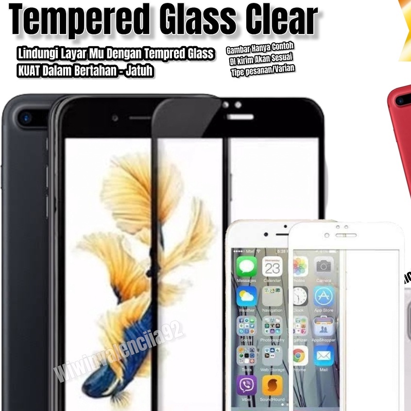 TG Temperd Glass iP 7+ 8+ 6+ 6S+ 7 7G 8 8G 6 6G 6S 5 5G 5C 5S 4 4G 4S SE-2020 SE-2022 SE-2016/2015 Tempered KACA BENING-CLEAR-GLOSSY/Tempred Full Cover-Ful Coverage Antigores-Gores Anti/Layar List Hitam-Black/Tanpa-Tidak Ada Lis HITAM PUTIH Plus S iPHONE