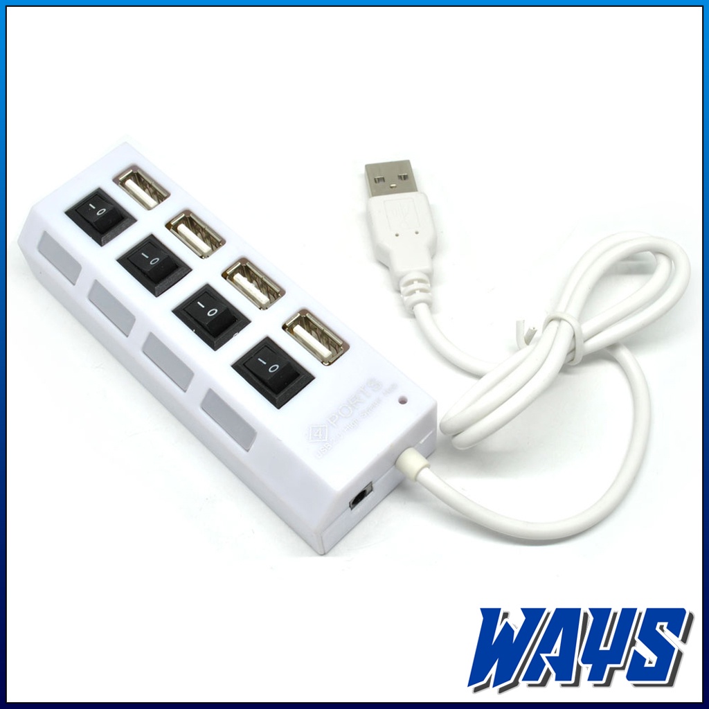 Z017 | USB Port Hub 4 Switch Saklar LED / Colokan Flashdisk Flash Drive Kabel Data Komputer Laptop