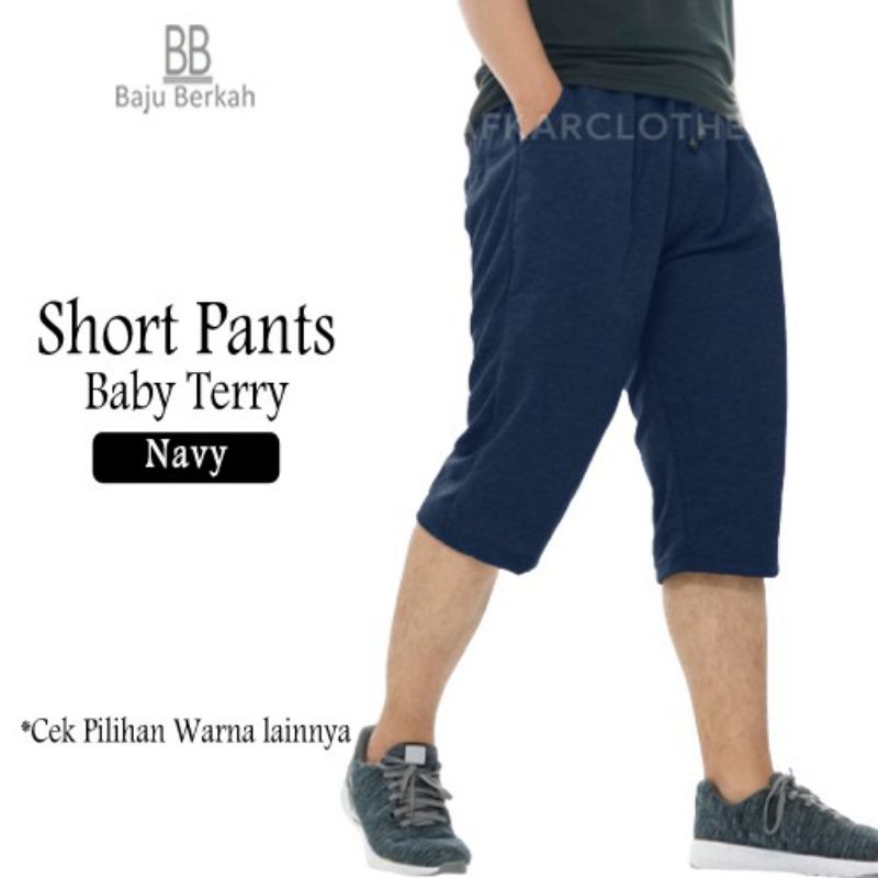 Celana 3/4 pria bawah lutut/Celana casual fremium bahan baby terry m_jumbo