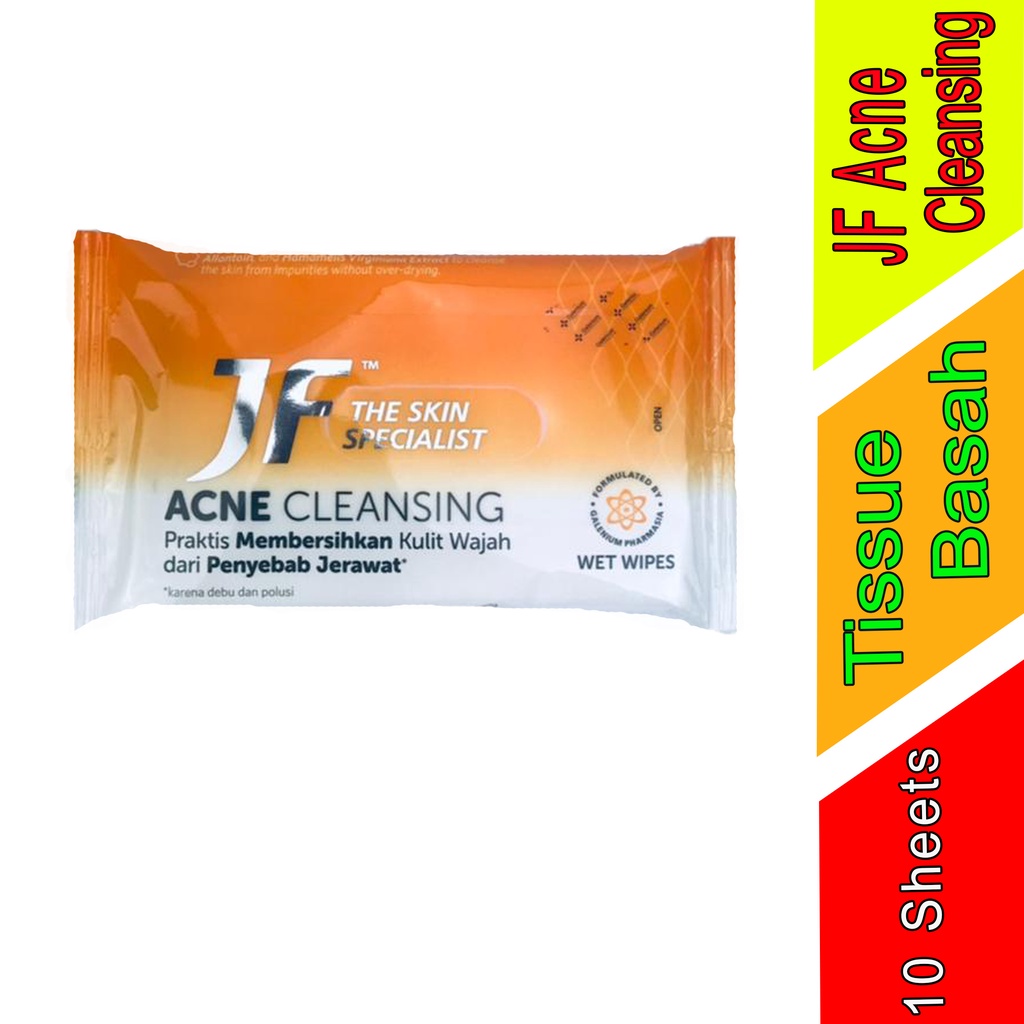 Tisu Basah Wajah - JF Acne Cleansing - Wet Wipes - 10sheets