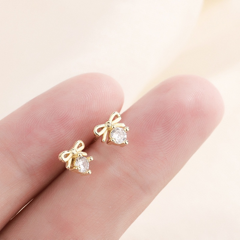 Anting Tusuk Silver 925 Desain Pita Gaya Korea Untuk Wanita