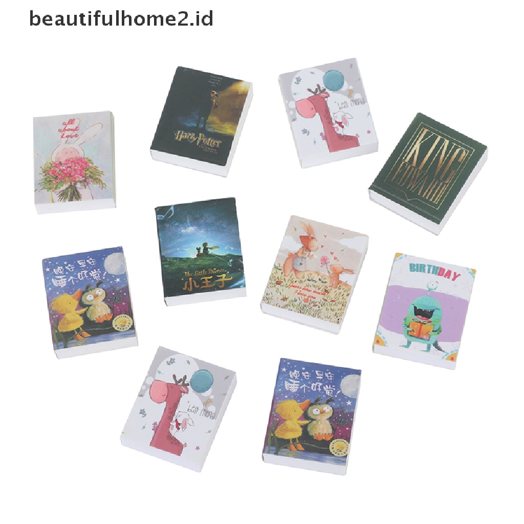 (Beautifulhome2) Buku Literatur Bahasa MandarinId 3pcs Miniatur Buku Cerita Dongeng Skala 1: 12 Untuk Rumah Boneka