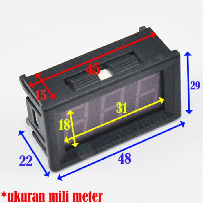 Voltmeter Digital AC 75-380V Pengukur Tegangan PLN Volt Meter Frame