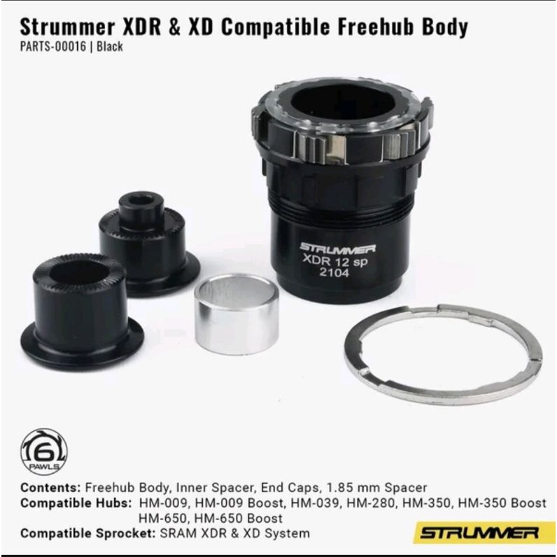 Body Freewheel XDR & XD / Rumah Sprocket 12 speed untuk Freehub Strummer untuk sprocket SRAM XD driv