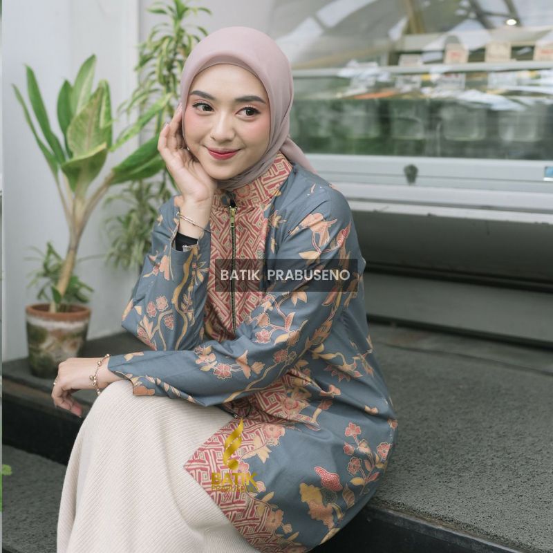 BATIK WANITA MOTIF AULIA BATIK WANITA MODERN BATIK PREMIUM BAJU NGANTOR ORIGINAL BY PRABUSENO
