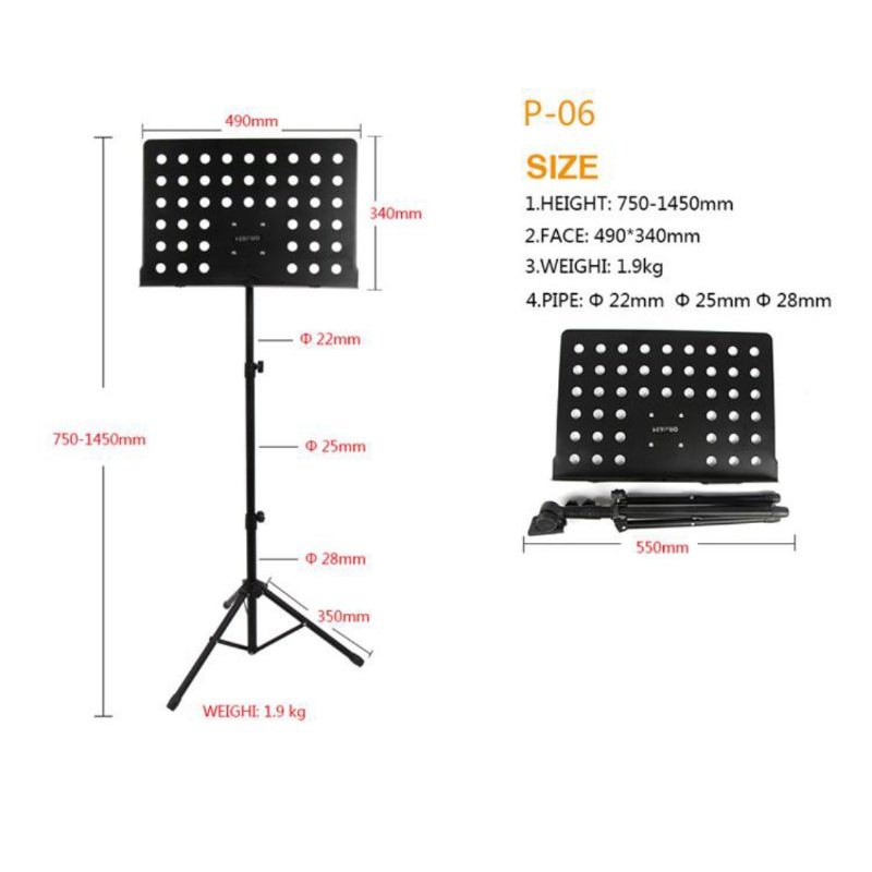 MPro Alat Musik Stand Untuk Partitur Sheet Stand Book Stand Partitur Musik Ammoon P-01 P-06 CM-001 T AMT