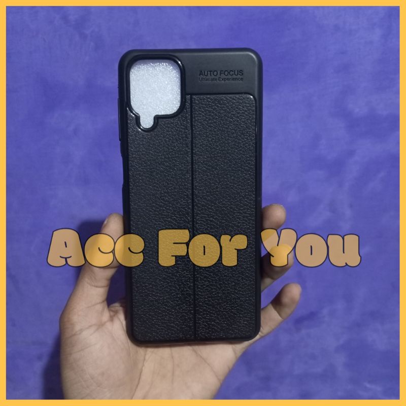 soft case Samsung A12 / M12 auto focus carbon case casing cover jelly case gradasi kulit