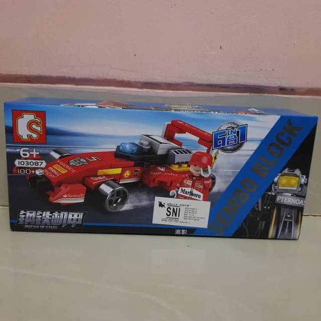 Lego Brick Mecha Transformers series - Mobil Formula F1 - Sembo Block Anaka Edukasi