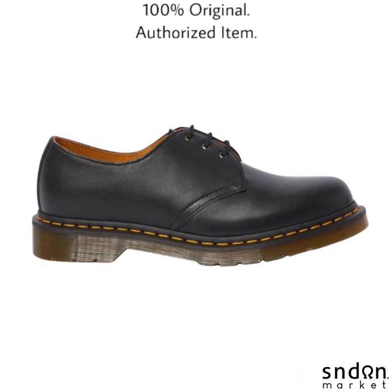 DR MARTENS 1461 Nappa Leather Black Boots Pria ORIGINAL BNIB