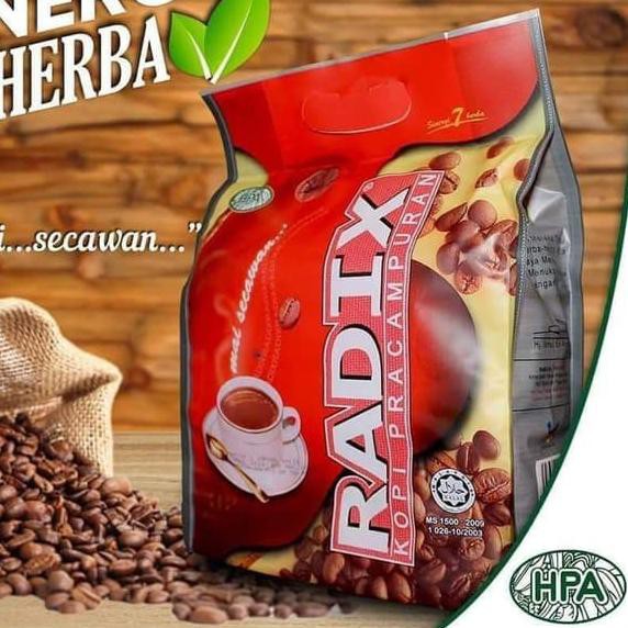 

Kirim Sekarang ✿ Kopi Radix Premix Coffee KEJANTANAN PRIA isi 32Sachet HPA Malaysia Original..