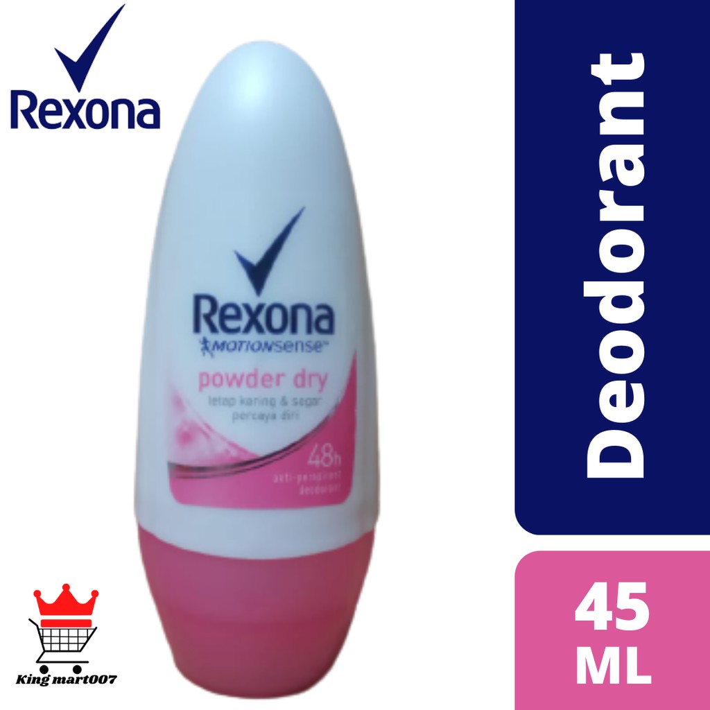 Rexona rollon powder dry 45ml(kemasan baru)