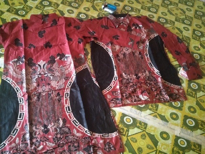 (bisa Cerai)couple Batik Tunik Modern Seragam Kerja Kantor Lengan Panjang Terlaris M,l,xl,xxl,xxxl