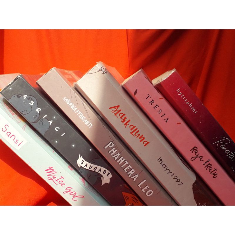 preloved novel saudade, my ice gril, ratu untuk raja, renata, alaska luna, phantera leo