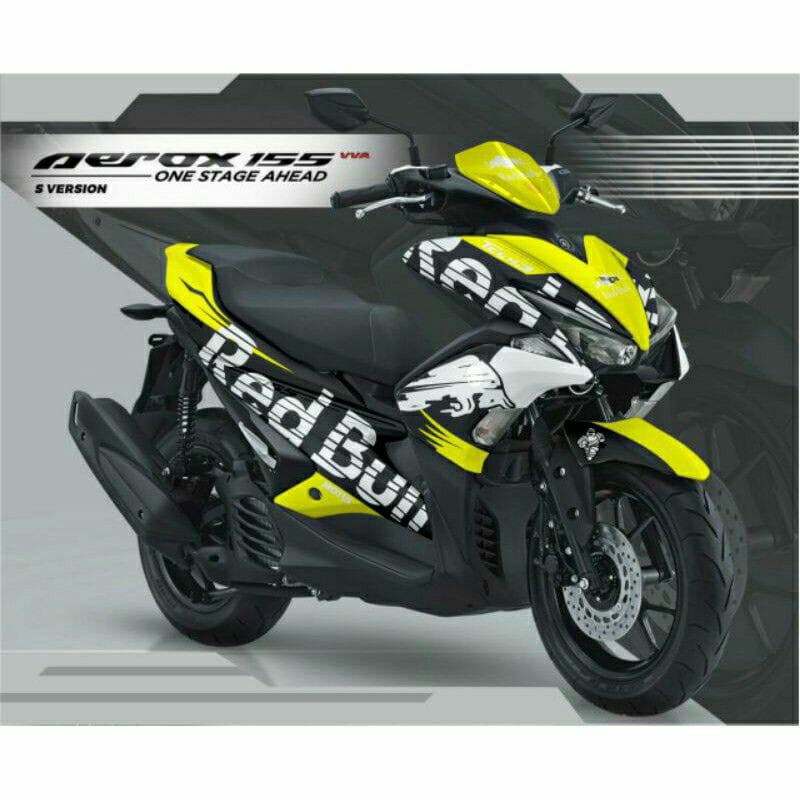 Stiker Decal AEROX 155 REDBULL Kuning Full Body